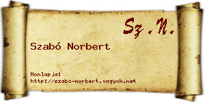 Szabó Norbert névjegykártya